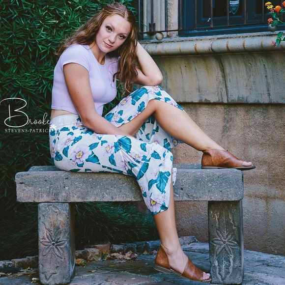 Purple and Turquoise Floral Skirt - Picture 3 of 8